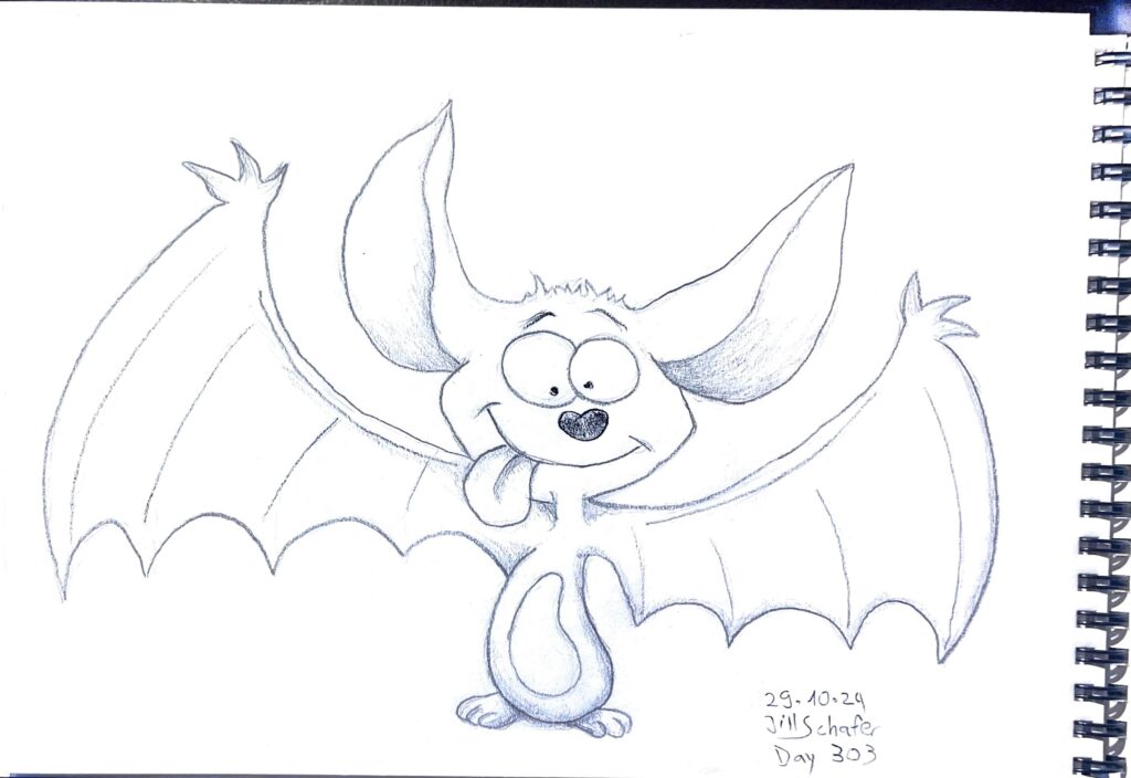 eine Comic Fledermaus