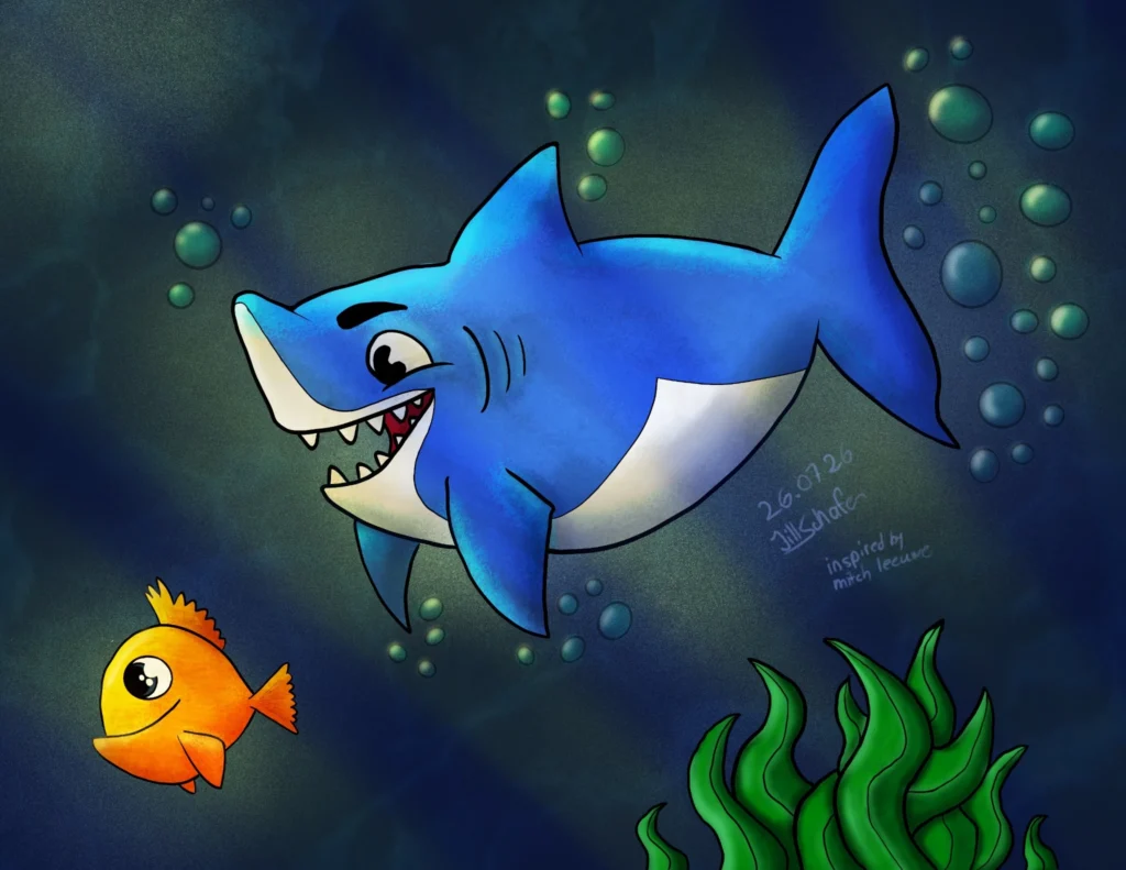 Hai_und_Fisch_Digitalart